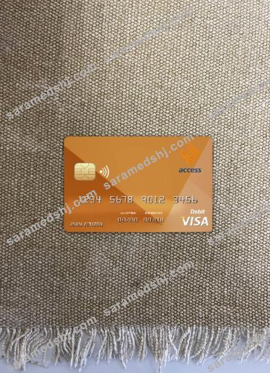 Burundi Access bank visa card photolook front